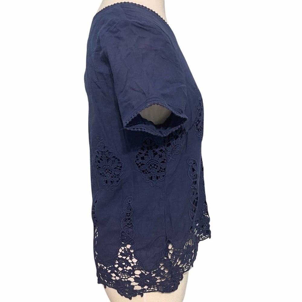 LAmade Donna Lace Keyhole Top Midnight Blue Medium - Picture 6 of 12